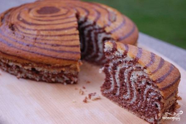 Оригинальный и красивый торт «Зебра» с кисло-сладким вкусом