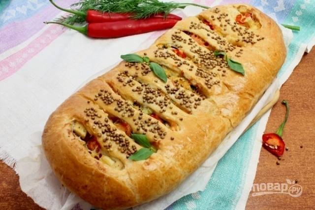 Пирог из слоёного теста с адыгейским сыром — рецепт с фото | Recipe | Food, Bread