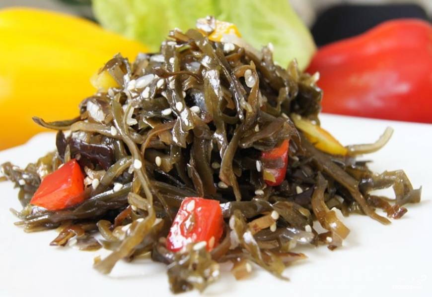 Салат по-корейски из морской капусты