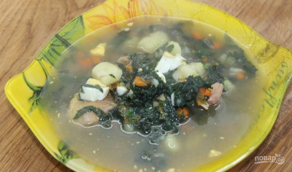 Суп со щавелем и крапивой
