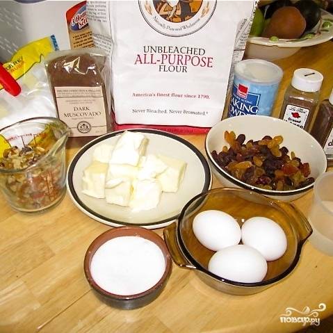 Домашний кекс с орехами и изюмом — рецепт с фото пошагово