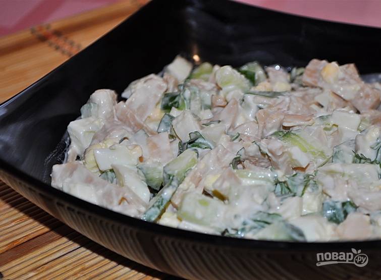 Теплый салат с морепродуктами «Высшее общество» | Фоторецепт с подробным описанием от slep-kostroma.ru