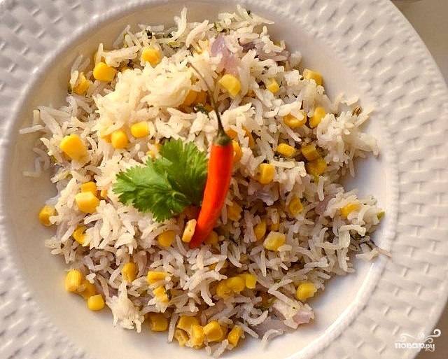 Рис с кукурузой в мультиварке