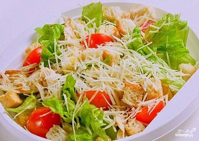 Салат с сухариками – кулинарный рецепт
