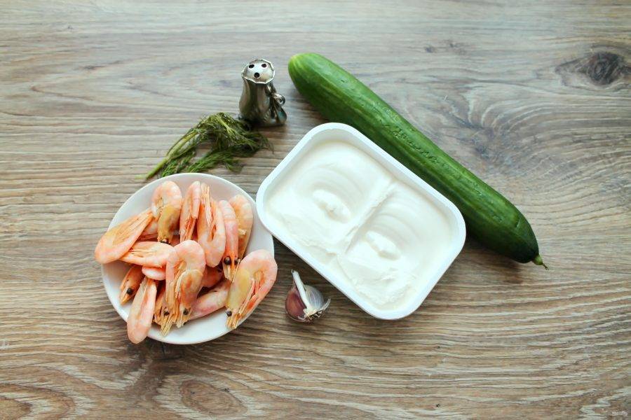 Салат из Канадской Северной Холодноводной Креветки с огурцом