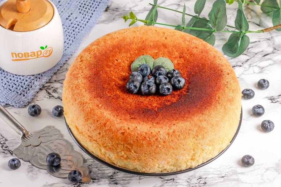 Пирог с голубикой в мультиварке : Выпечка и десерты в мультиварке