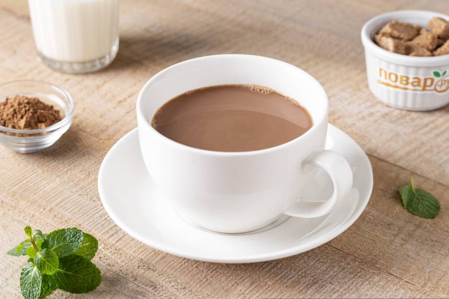Какао на молоке - Пошаговый рецепт с фото. Напитки. Безалкогольные напитки