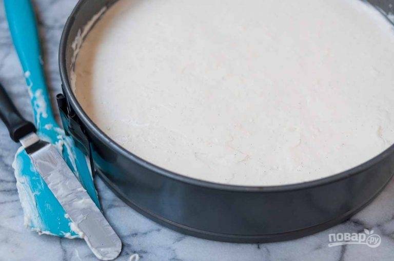 Рецепт ванильного чизкейка и ванильный чизкейк с малиновым соусом