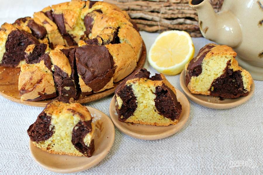 Мраморный шоколадно-лимонный кекс | taimyr-expo.ru