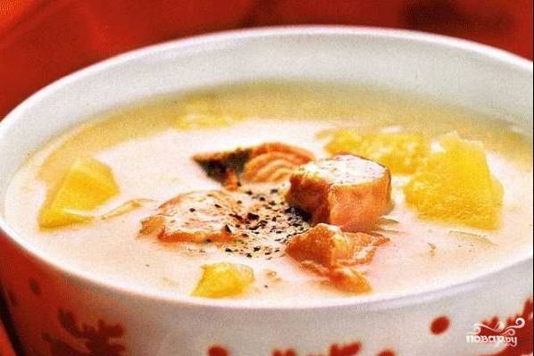 Как приготовить суп из семги со сливками?