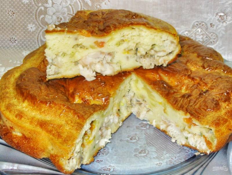 Рыбный пирог на кефире - простой рецепт - aikimaster.ru