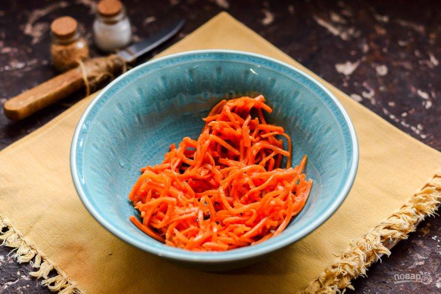 Салат с корейской морковью и ветчиной – пошаговый рецепт приготовления с фото