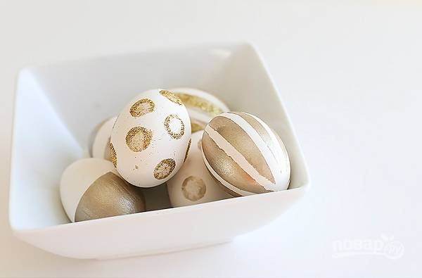 Яйца пасхальные золотые