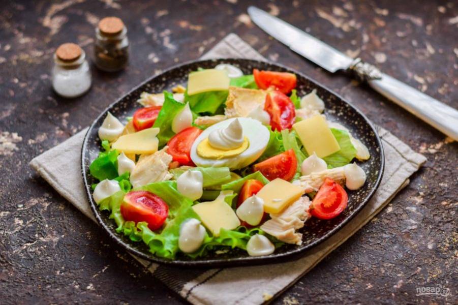 Салаты за 20 минут с куриной грудкой