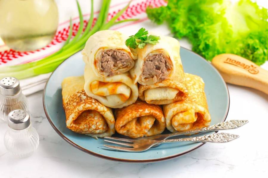 Блины с печенью