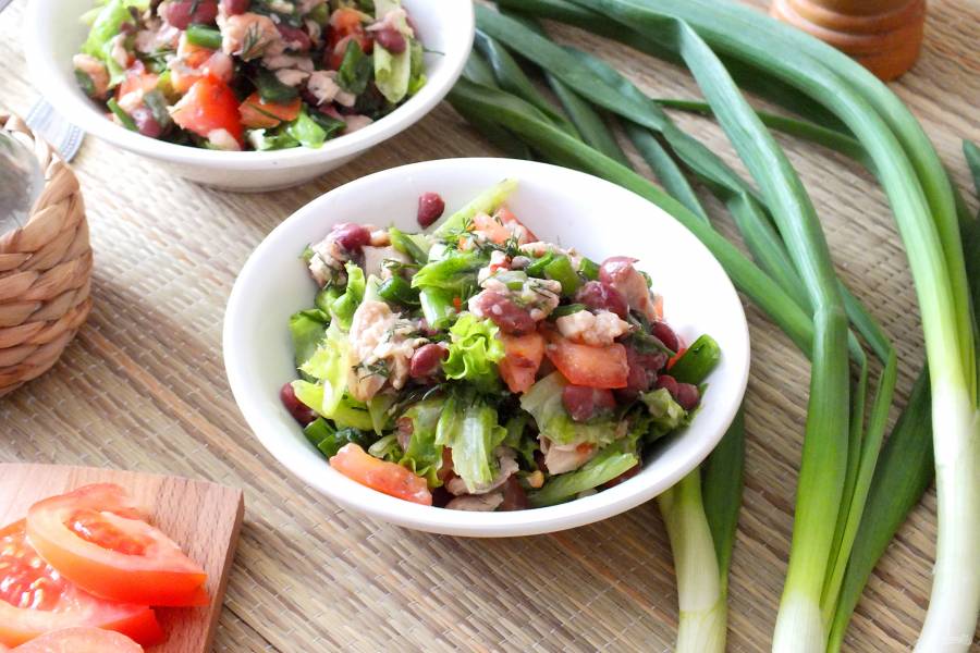 Салат с горбушей, рисом и огурцами пошаговый рецепт с фото
