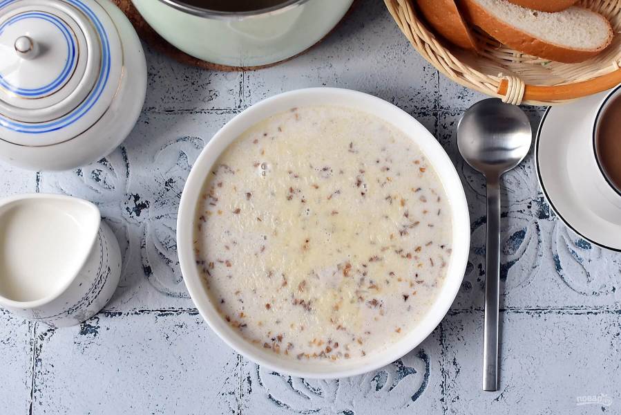 Молочный суп с гречкой