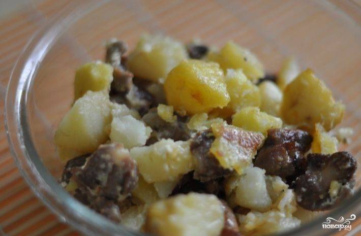 Картошка с желудками в мультиварке – рецепт приготовления