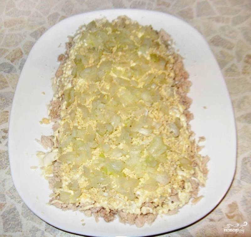 Салат «Березка», пошаговый рецепт на ккал, фото, ингредиенты - Людмила