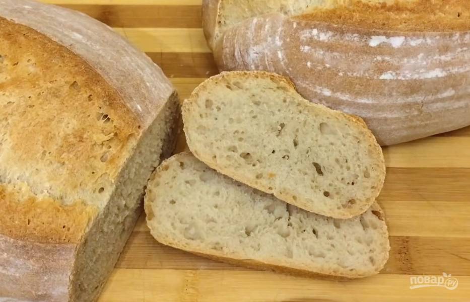 Белый хлеб на закваске из пшеничной муки