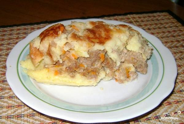 Картошка с фаршем и грибами - рецепт с пошаговым фото