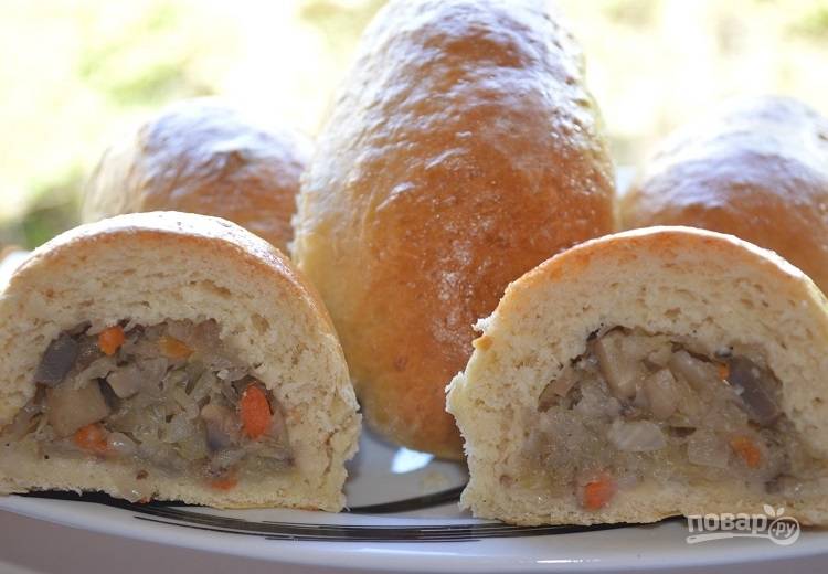 Пирожки с картошкой и грибами в духовке – пошаговый рецепт приготовления с фото