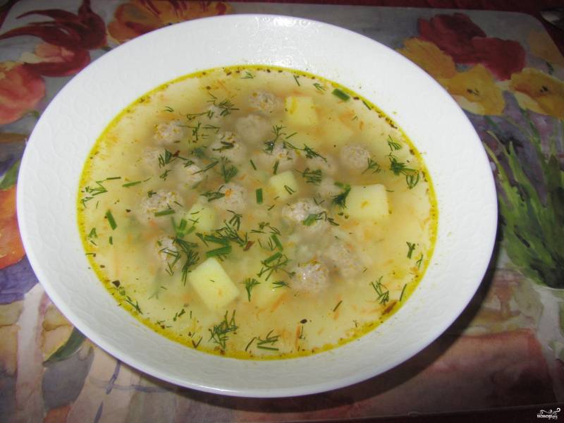 Суп с фрикадельками_ суп_ фрикадельки_ рецепт_ вкусный суп_ как приготовить суп с фрикадельками