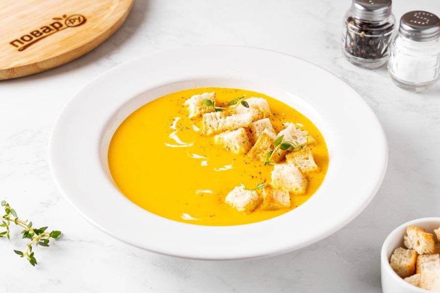 Оранжевый суп готов, приятного вам аппетита!