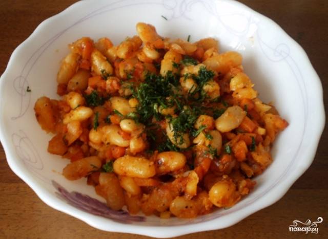 Фасоль с овощами по-монастырски – кулинарный рецепт