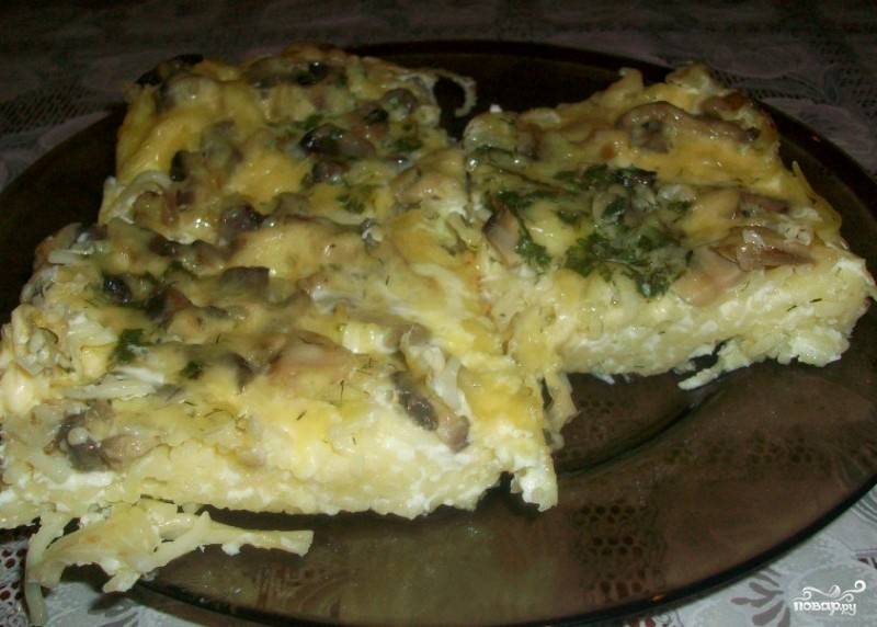 Запеканки с сыром и грибами