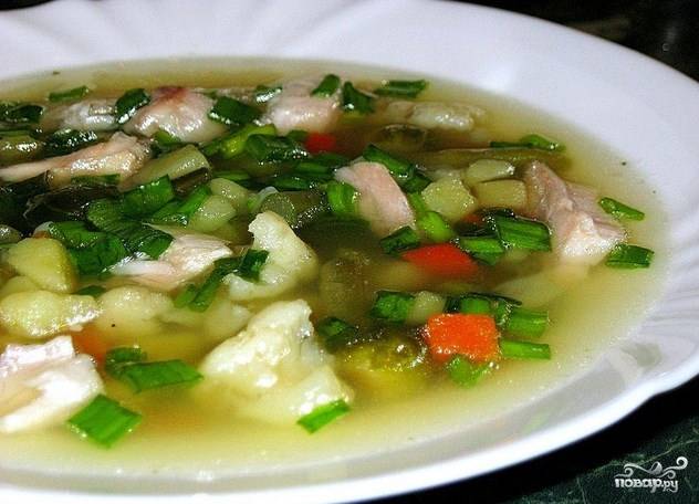 Суп из цветной капусты и сладкого зеленого горошка с мятой – пошаговый рецепт приготовления с фото