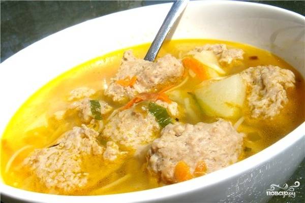 Рецепт вкусного диетического супа с фрикадельками в мультиварке Поларис