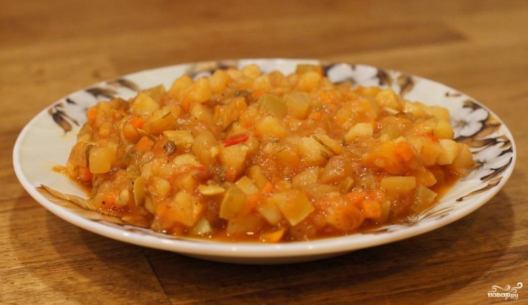 Летнее овощное рагу с мясом( и без), пошаговый рецепт на ккал, фото, ингредиенты - ТаИс