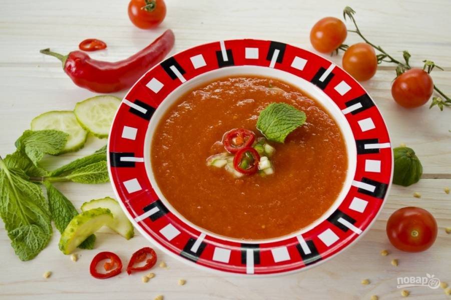 Суп "Гаспачо" из помидоров