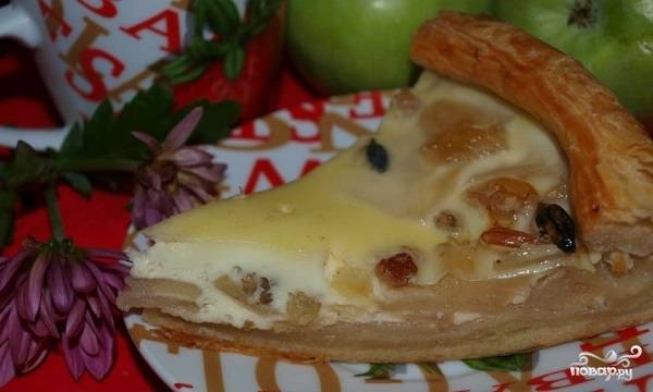 Пирог с яблоками из слоеного теста - 8 рецептов в духовке с пошаговыми фото