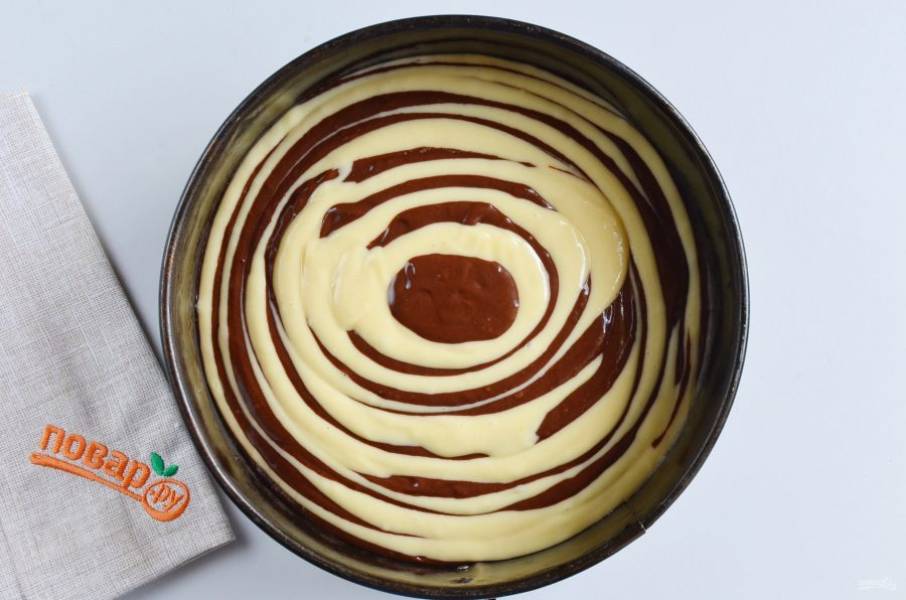 Пирог «Зебра» — вкусный домашний рецепт на сметане