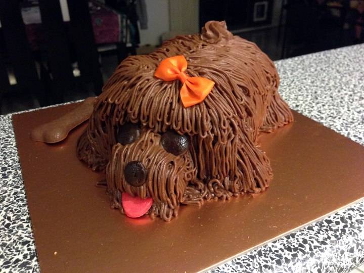 Торт в виде собаки 