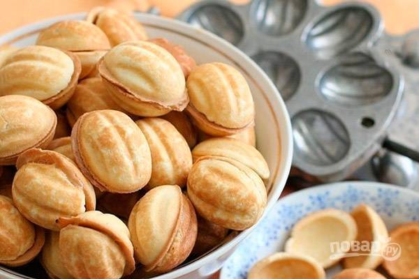 Печенье в формочках на газу Орешки рецепт с фото пошагово