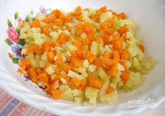 Салат с вареной говядиной и картошкой