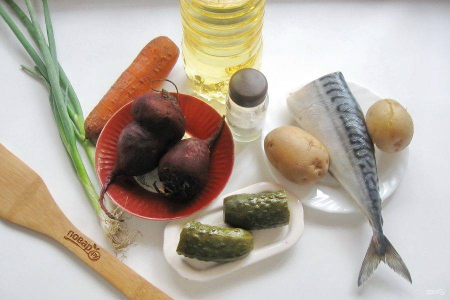 Скумбрия-гриль с летним винегретом , пошаговый рецепт с фото на ккал