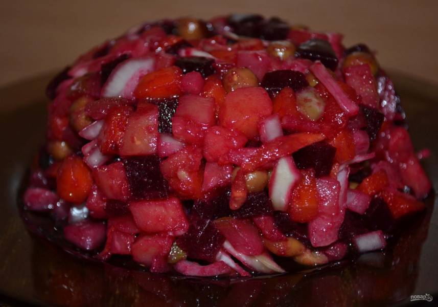 Винегрет с горошком и капустой (классический рецепт) — рецепт с фото пошагово