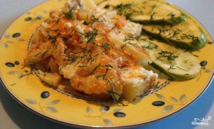 Куриные грудки с картошкой и сыром