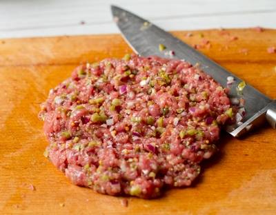 Тартар из говядины, пошаговый рецепт на ккал, фото, ингредиенты - Владимир Владимирович