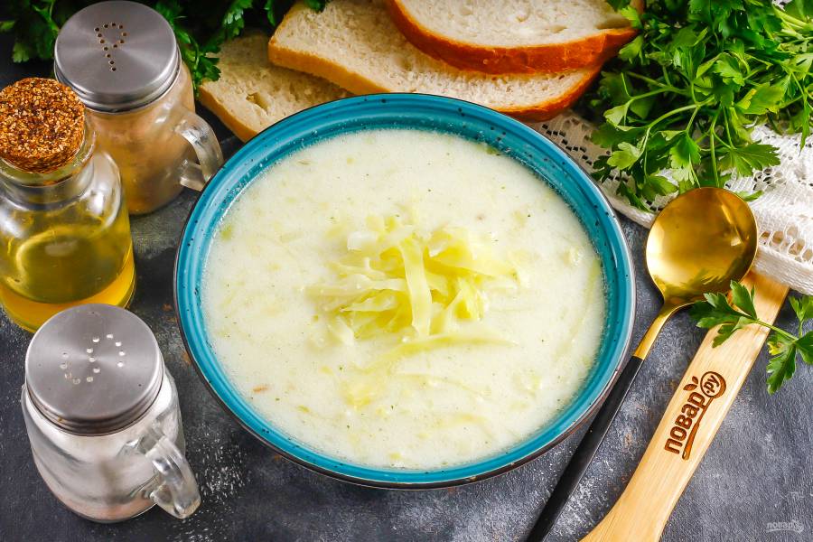 Молочный суп с капустой