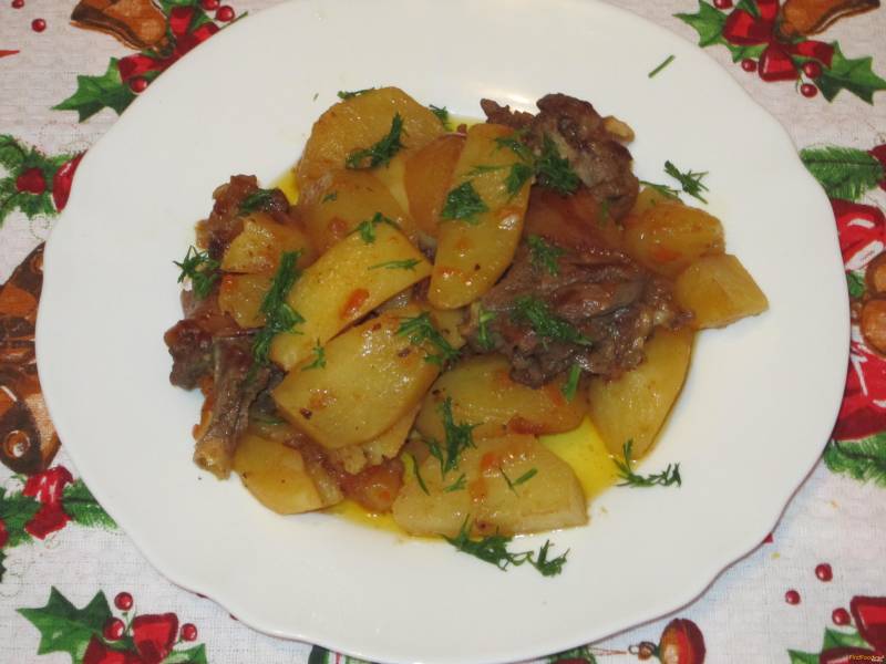 Тушеный картофель с уткой в мультиварке – пошаговый рецепт приготовления с фото