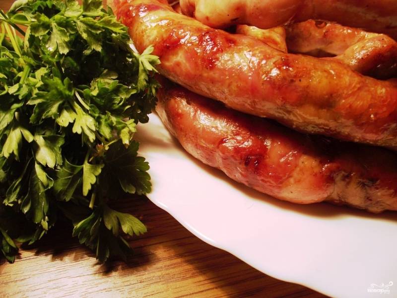 Домашняя колбаса из свинины в кишке пошаговый рецепт