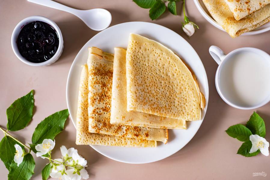Блинчики на молоке