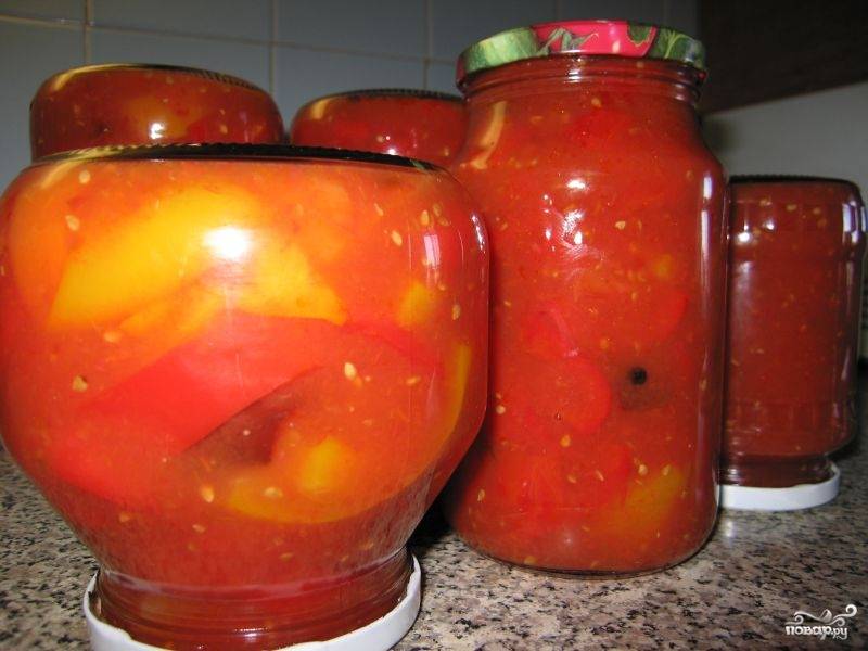 Лечо с томатным соком на зиму