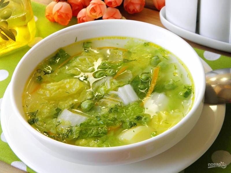 Суп с пекинской капустой
