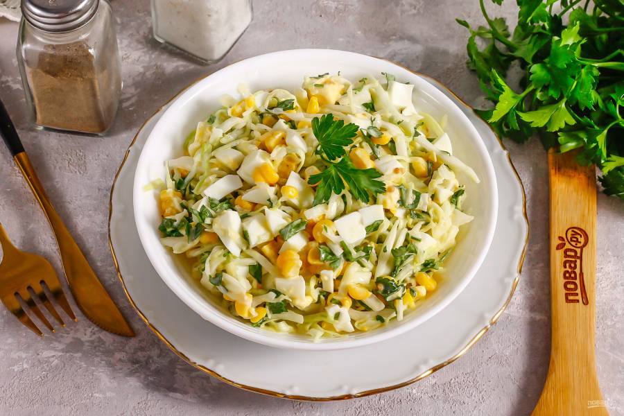 Быстрый салат с огурцом, кукурузой и яйцом — пошаговый рецепт с фото от Bonduelle